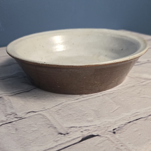 Handmade Other - Studio Art Signed Pottery Bowl Brown White